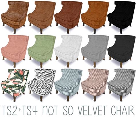 Recolors Of Poccis Velvet Chair At Riekus13 Sims 4 Updates
