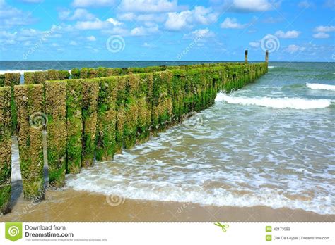 Weitere ideen zu holland strand urlaub, urlaub, strandhaus holland. Golfbrekers Op Het Strand, Northsea In Domburg Holland ...