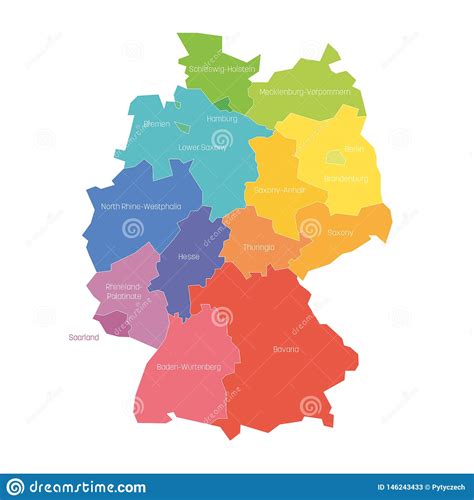 States Of Germany Map Of Regional Country Administrative Divisions