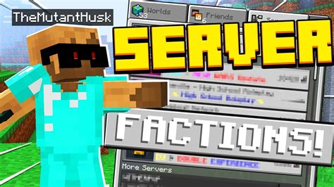 New Mcpe Faction Server In Mincraft Pe Mcpe 1140 Factions Youtube