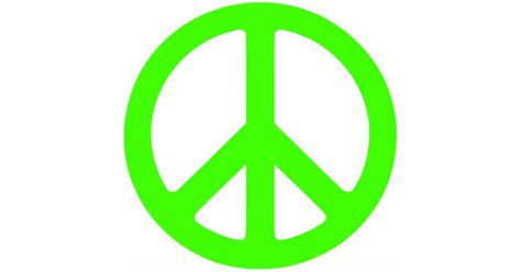 Neon Green Peace Symbol Sculpture Standing Photo Sculpture Zazzle