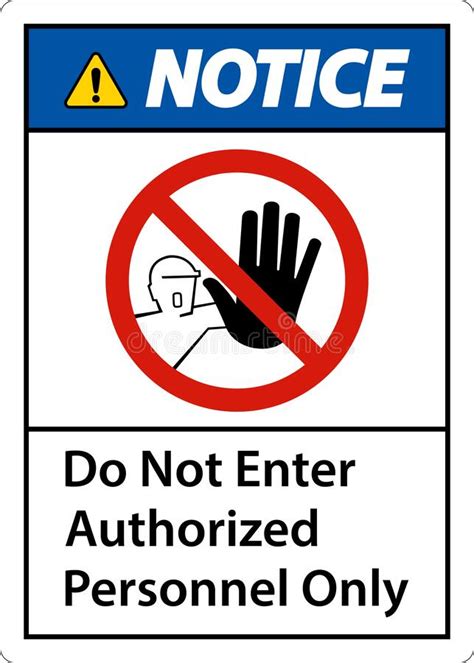 Notice Do Not Enter Symbol Sign Isolate On White Background Vector