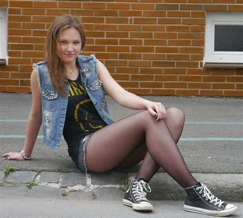 Candid Pantyhose By Denierman On DeviantArt Pantyhose With Sneakers