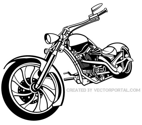Chopper Motorcycle Vector Image Vector Art Design Vector