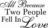 Design, Signs, Print & Stitch Wall Art Stickers | People fall in love ...