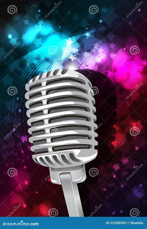 Music Background With Microphone Royalty Free Stock Images Image