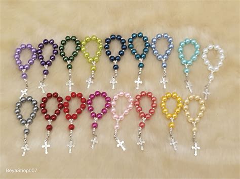 Mini Rosary Keychain 8mm Pearl Souvenirs Giveaways Special T