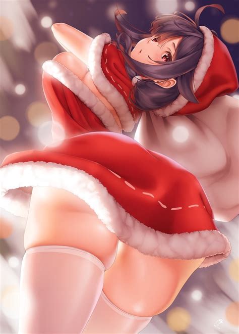 Yandere 719354 Ass Christmas Dress Etsunami Kumita Kantai Collection No Bra Ryuuhou Kancolle