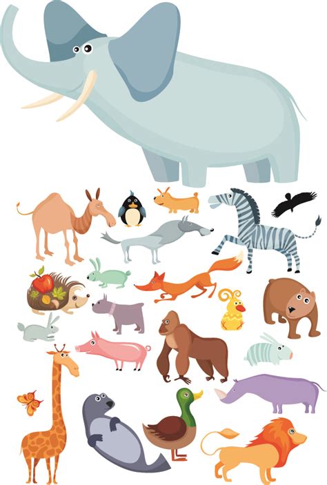 Vector Graphics Design Cartoon Animals Clip Art Library