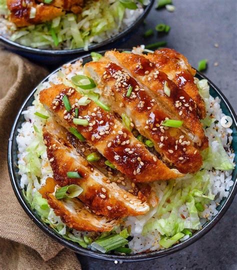 Teriyaki Katsu Rice Bowls Katsu Recipes Tofu Healthy Recipes