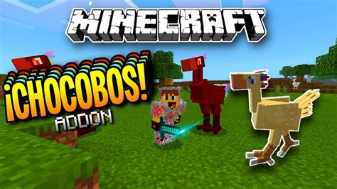 Chocobos En Minecraft Pe Bedrock 114 115 Addon Youtube