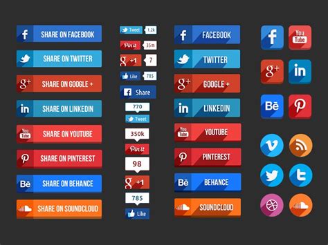 Often product development is a team work, as none can be expert in doing all the tasks or creating all the features of an app. Social Media Buttons by Hakan Ertan - Dribbble