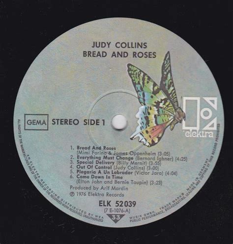 Judy Collins Bread Roses LP Album Akerrecords Nl