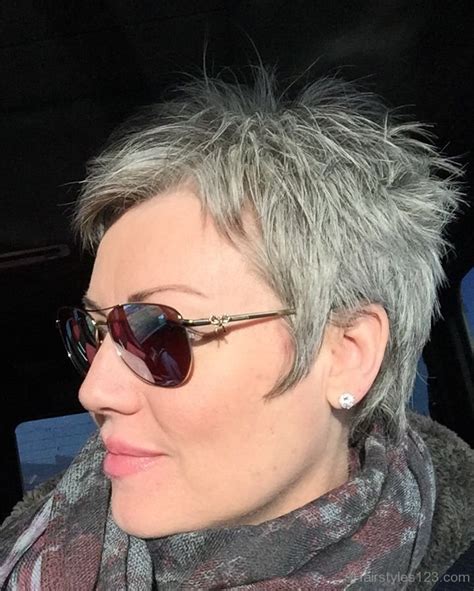 Tousle your hair and get that messy aspect. Grey Hairstyles