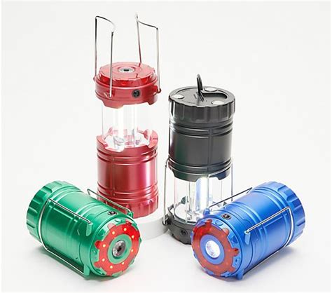 Securebrite Set Of 4 Pop Up Lanterns W Flashlight And Emergency Flash