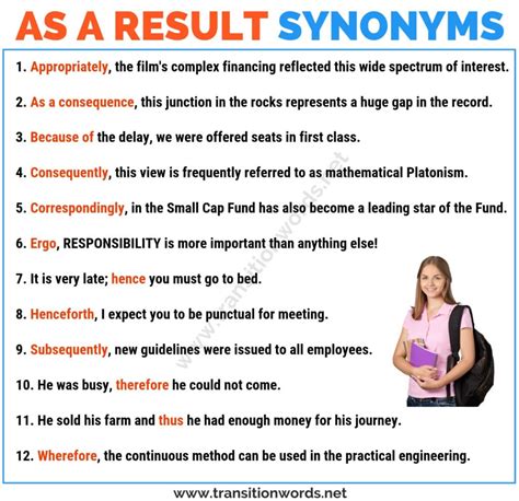 Other Ways to Say AS A RESULT: List of 36 Powerful Synonyms for As a ...