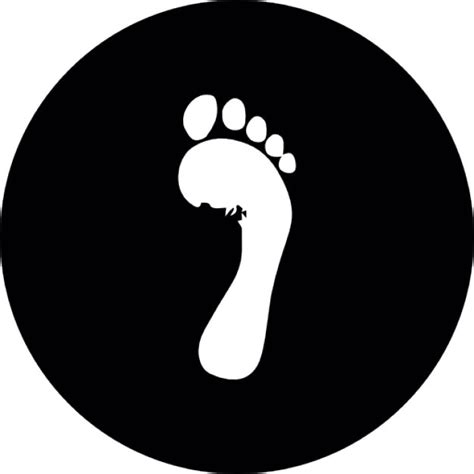 Footprint Of Human Feet In A Circle Icons Free Download