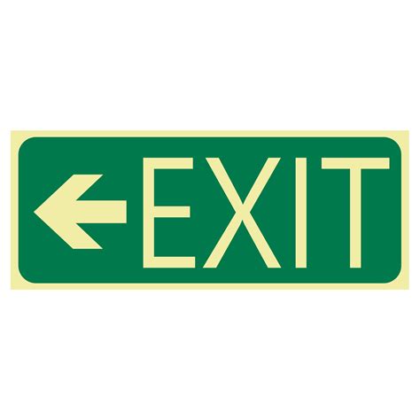 Business And Industrial Exit Sign Exit Arrow Left Exit And Evacuation