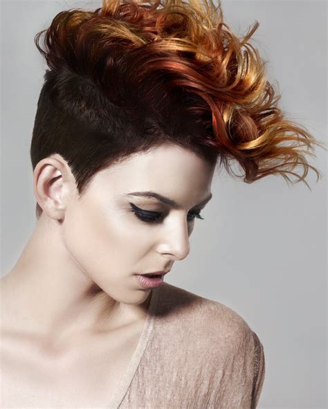 Girls Mohawk With Short Clipped Sides Punk Hairstyle
