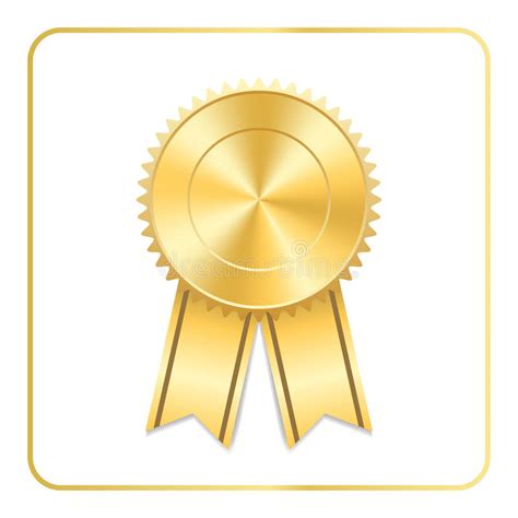 Award Ribbon Gold Icon Number First Design Winner Golden Medal 1 Prize