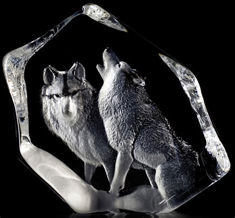 Maleras Crystal 33723 Pair Of Wolves By Mats Jonasson