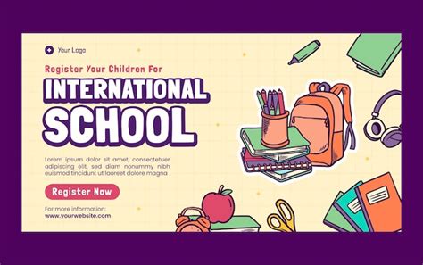 Free Vector International School Facebook Template