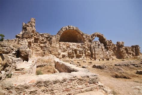 Ruins Of Salamis Northern Cyprus Stock Image Image Of Ruins