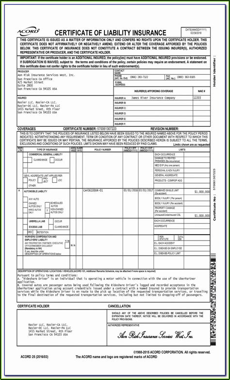 Fillable Acord Forms 125 Printable Forms Free Online