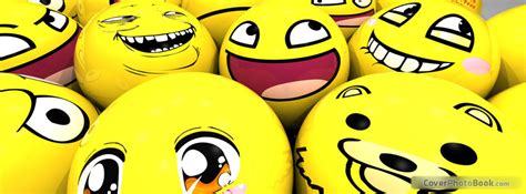 Funny face by romero here i am: Meme Smileys Facebook Cover - Funny