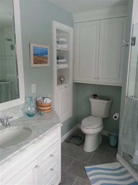 Thinking about updating your home w/ a new bathroom wall cabinet? Built-in Shelving and Wall Cabinet - Traditional ...