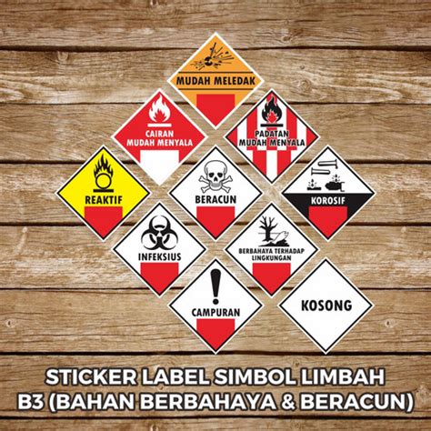 Jual Sticker Label Simbol Limbah B Bahan Berbahaya Dan Beracun X Cm Campuran Jakarta