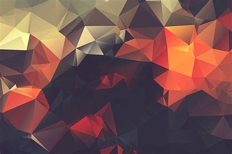 Wallpaper Illustration Abstract Minimalism Red Low Poly Symmetry