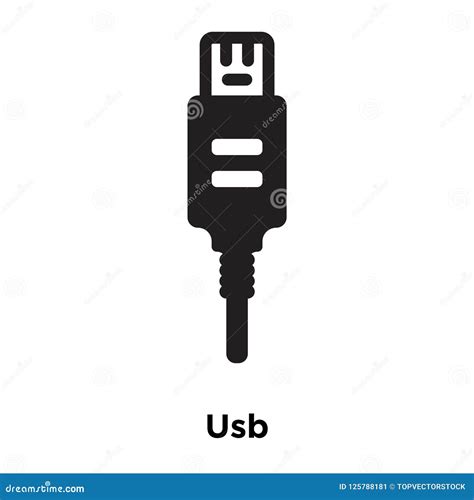 Usb Icon Vector Isolated On White Background Logo Concept Of Us Stock