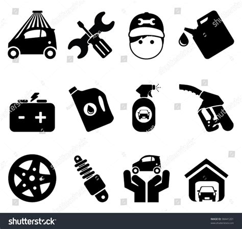Car Service Icons Stock Vector Royalty Free 98441201