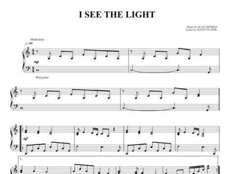 I See The Light Piano Sheet Music Tangled Sheet Music Etsy
