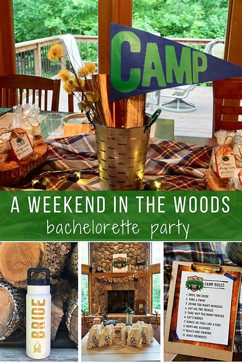 a weekend in the woods camp themed bachelorette party — legally crafty blog glamping