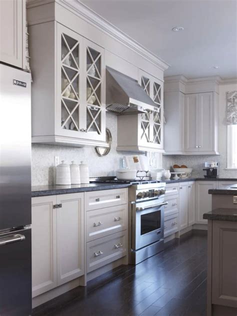 To stunning examples of white cabinets; Painting Laminate Cabinets - Painted Furniture Ideas