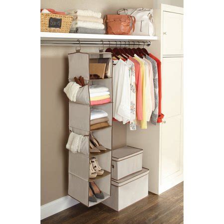 They help you make the most of your unused space and let you have a better overview of your things. Better Homes and Gardens 6 Shelf Hanging Closet Organizer ...