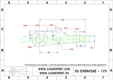 Autocad 2d Drawing With Dimensions Caddexpert