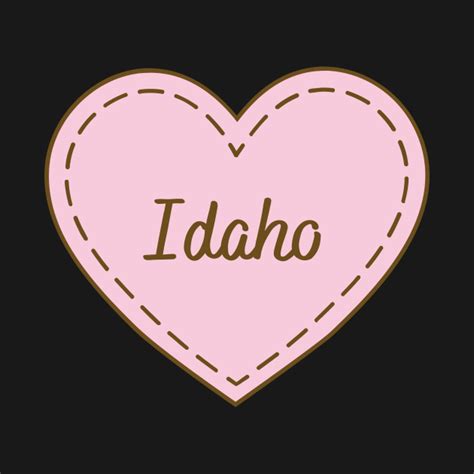 I Love Idaho Simple Heart Design Idaho Long Sleeve T Shirt Teepublic