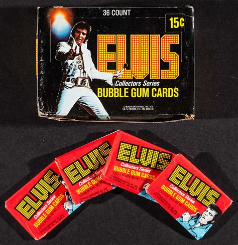 Elvis Collectors Series Bubble Gum Cards Donruss Co 1978 Bubble
