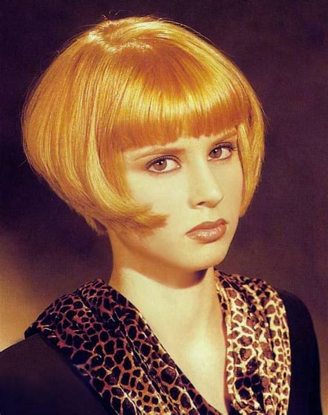 Ear Length Bob With Bangs Hairxstatic Vintage Hairstyles Short Red