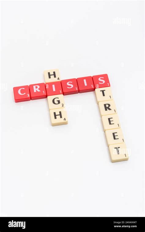 Concept Of Uk High Street Crisis Retail Crisis In Letter Tiles