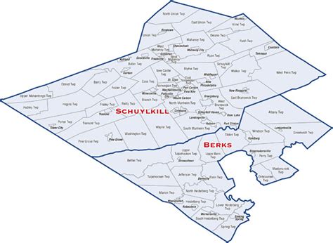 Map Of Schuylkill County Cities And Towns Map