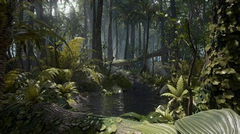 Artstation Ue4 Dense Rainforest Timothy Dries Fantasy Landscape