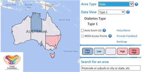 Diabetes In Australia Interactive Map The Danii Foundation
