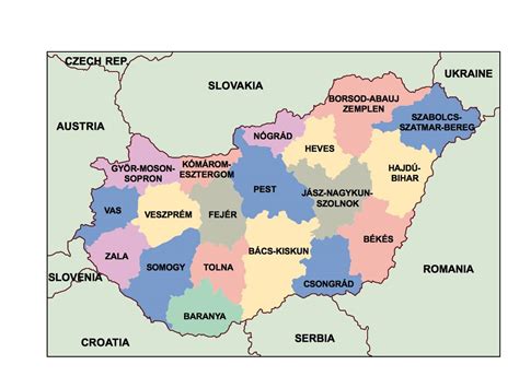 Hungary Presentation Map Vector World Maps
