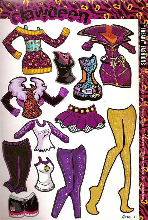monster high paper dolls printable get what you need for free