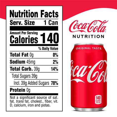 Tabela Nutricional Coca Cola