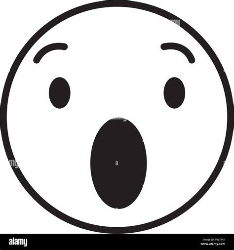 Surprised Round Emoji Stock Vector Image And Art Alamy